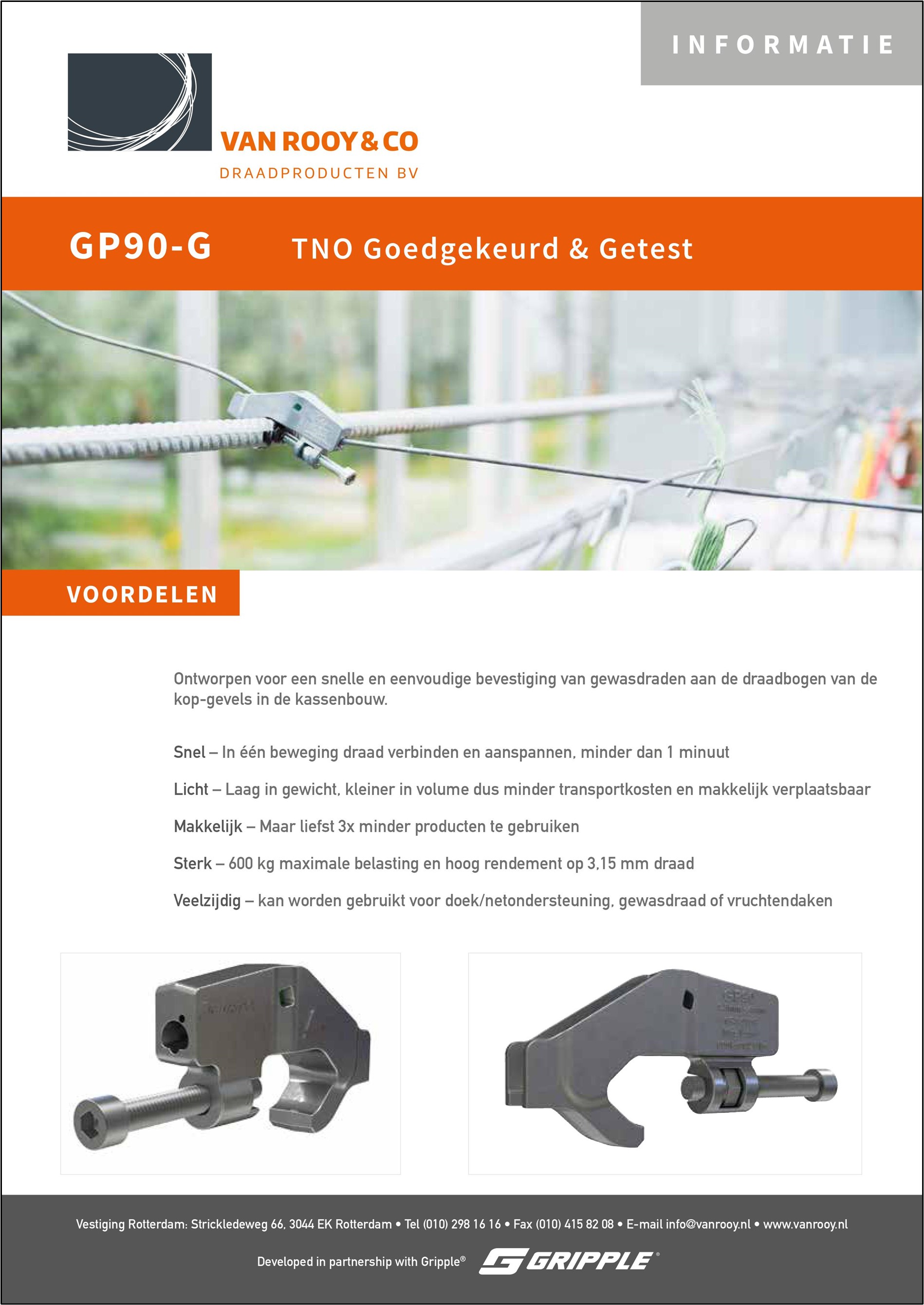 Gripple GP90-G: Eenvoudige & Snelle Draadboogbevestiging – Van Rooy ...