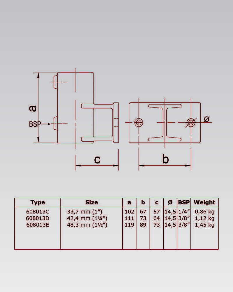 Buiskoppeling - Boeiboorbevestiging (horizontaal) (Nr 13) - Afbeelding 3