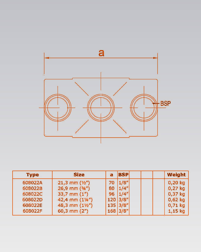 Buiskoppeling - Kruisstuk in één vlak (Nr 22) - Afbeelding 3