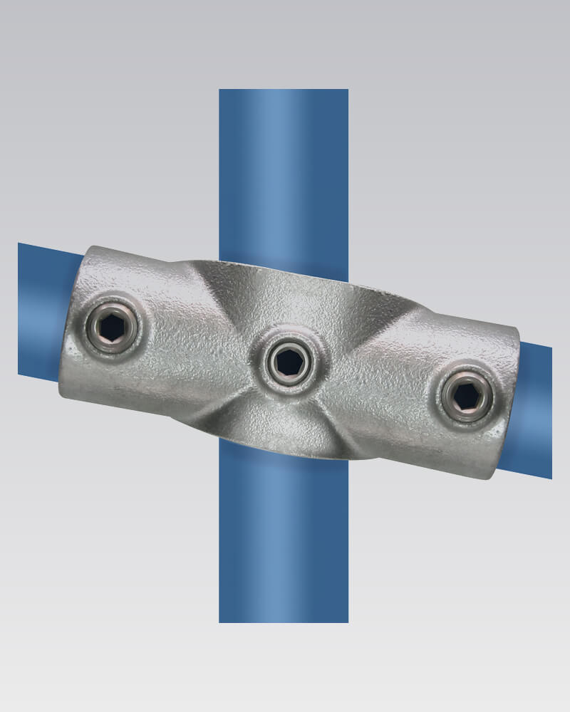 Buiskoppeling - Kruisstuk in één vlak variabele hoek tot 11° (Nr 22S)