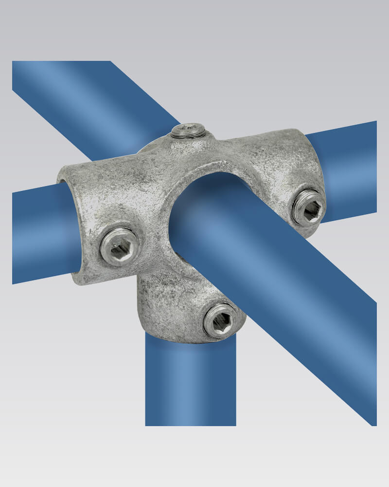 Buiskoppeling - T-stuk met zij-uitgang (Nr 24)