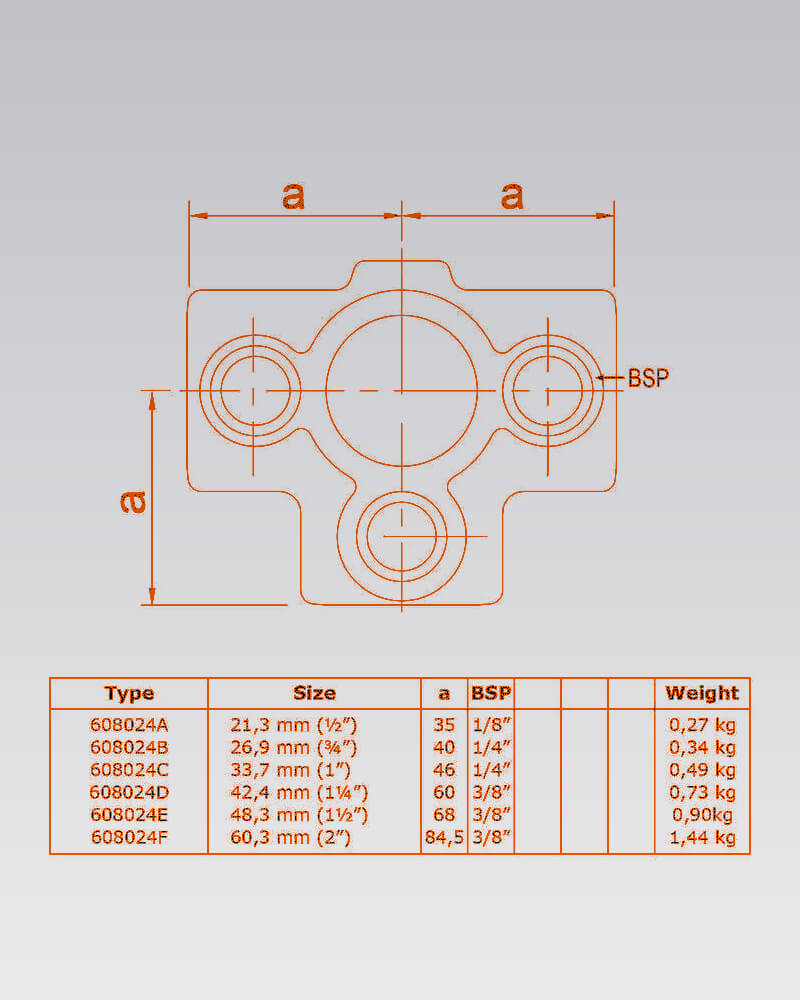 Buiskoppeling - T-stuk met zij-uitgang (Nr 24) - Afbeelding 3