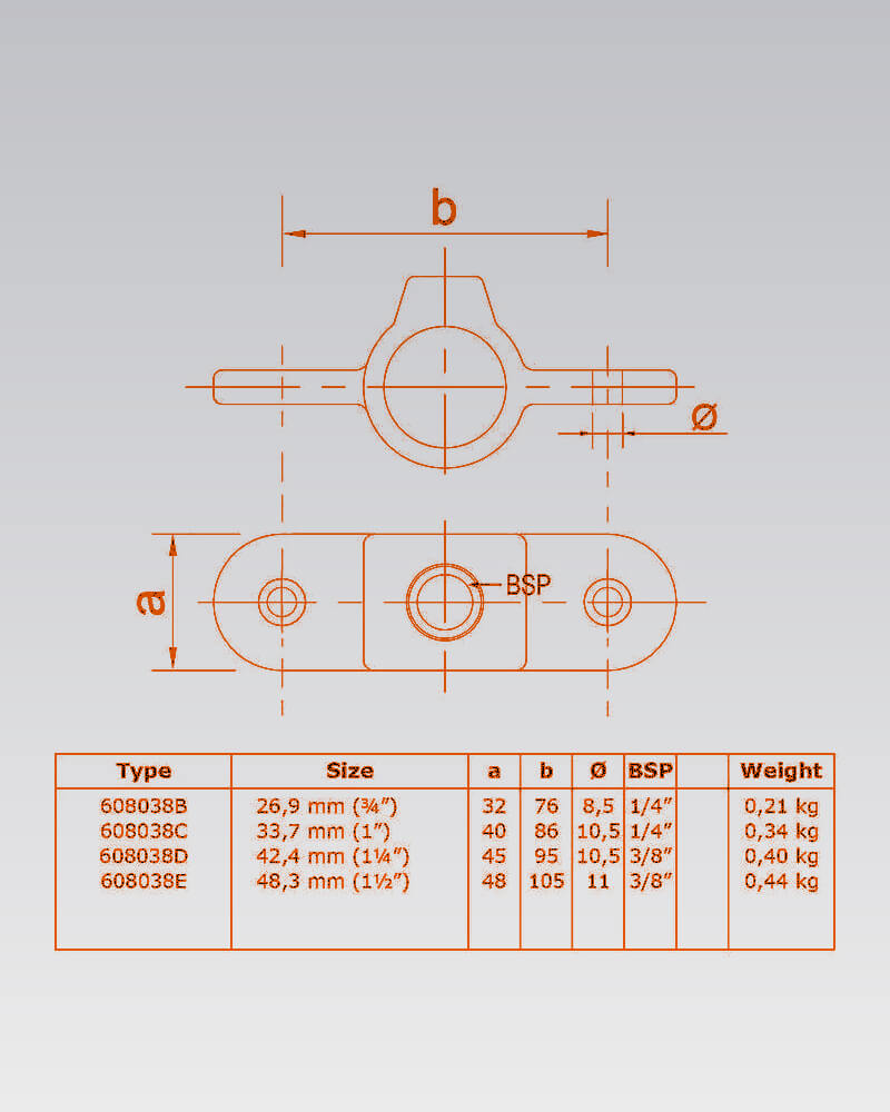 Buiskoppeling - Dubbel oogdeel in één lijn (Nr 38) - Afbeelding 3