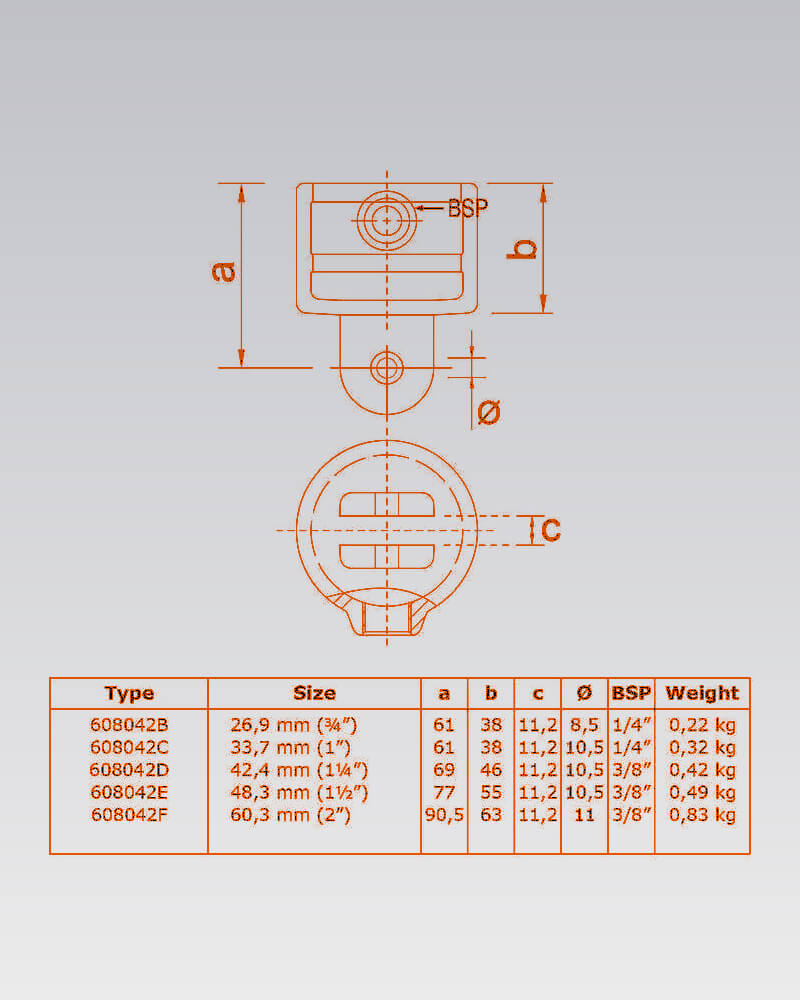 Buiskoppeling - Huls t.b.v. scharnierstuk (Nr 42) - Afbeelding 3