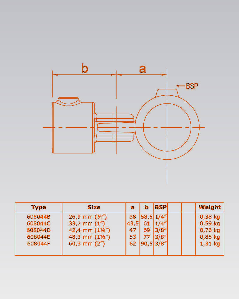 Buiskoppeling - Enkel scharnierstuk (Nr 44) - Afbeelding 3