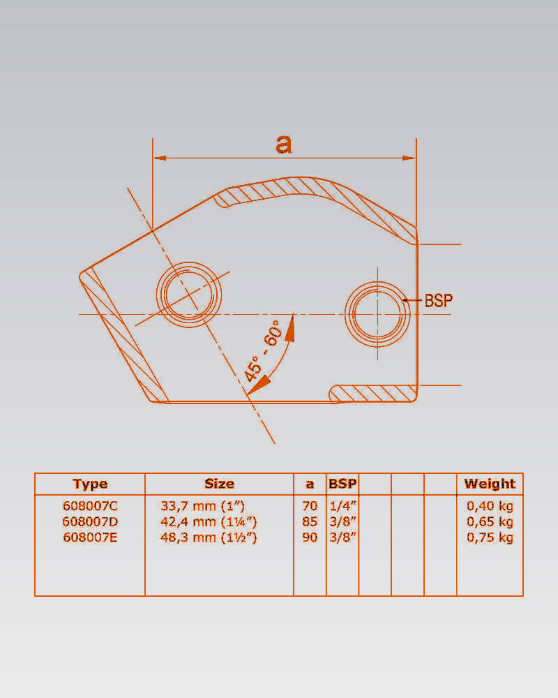 Buiskoppeling - Verstelbaar kort T-stuk (Nr 7) - Afbeelding 3