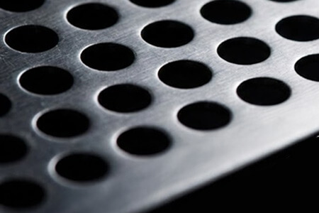 Close-up ronde perforatie