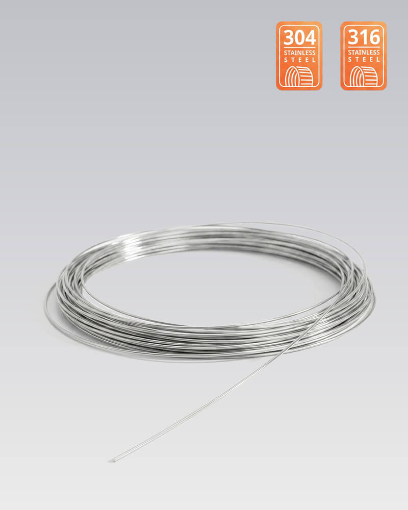 Corrosiebestending en antiroest Rvs draad 304 en 316 op ring gespoeld